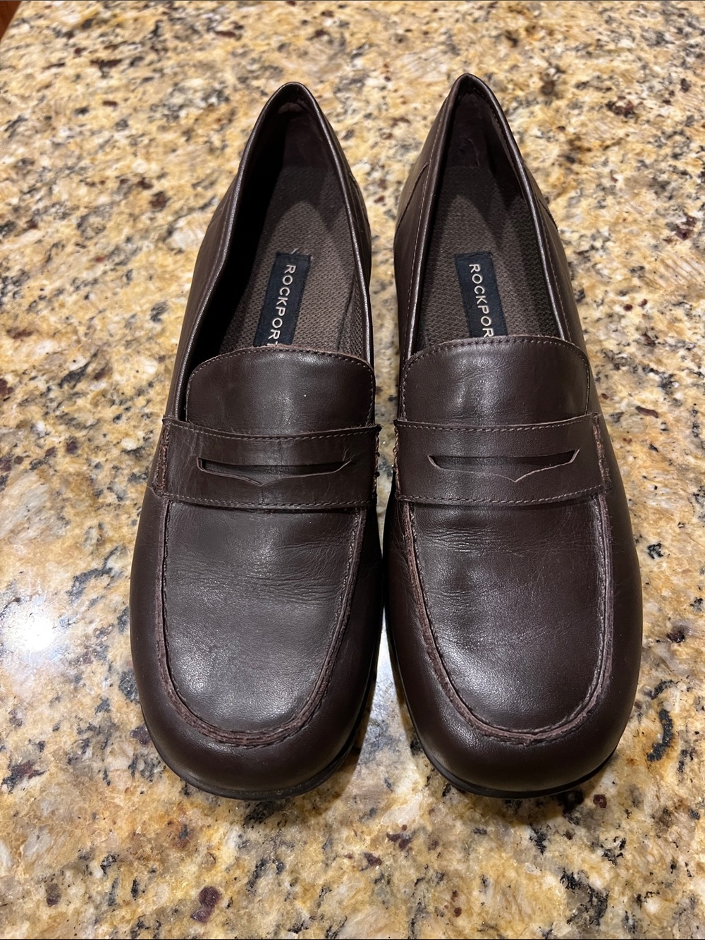 Rockport Dark Brown Leather Penny Loafers